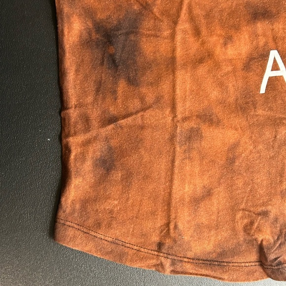 Women’s Small Tie Dye T Shirt Humor Brown Black Grunge Boho Streetwear Artsy - Picture 5 of 11